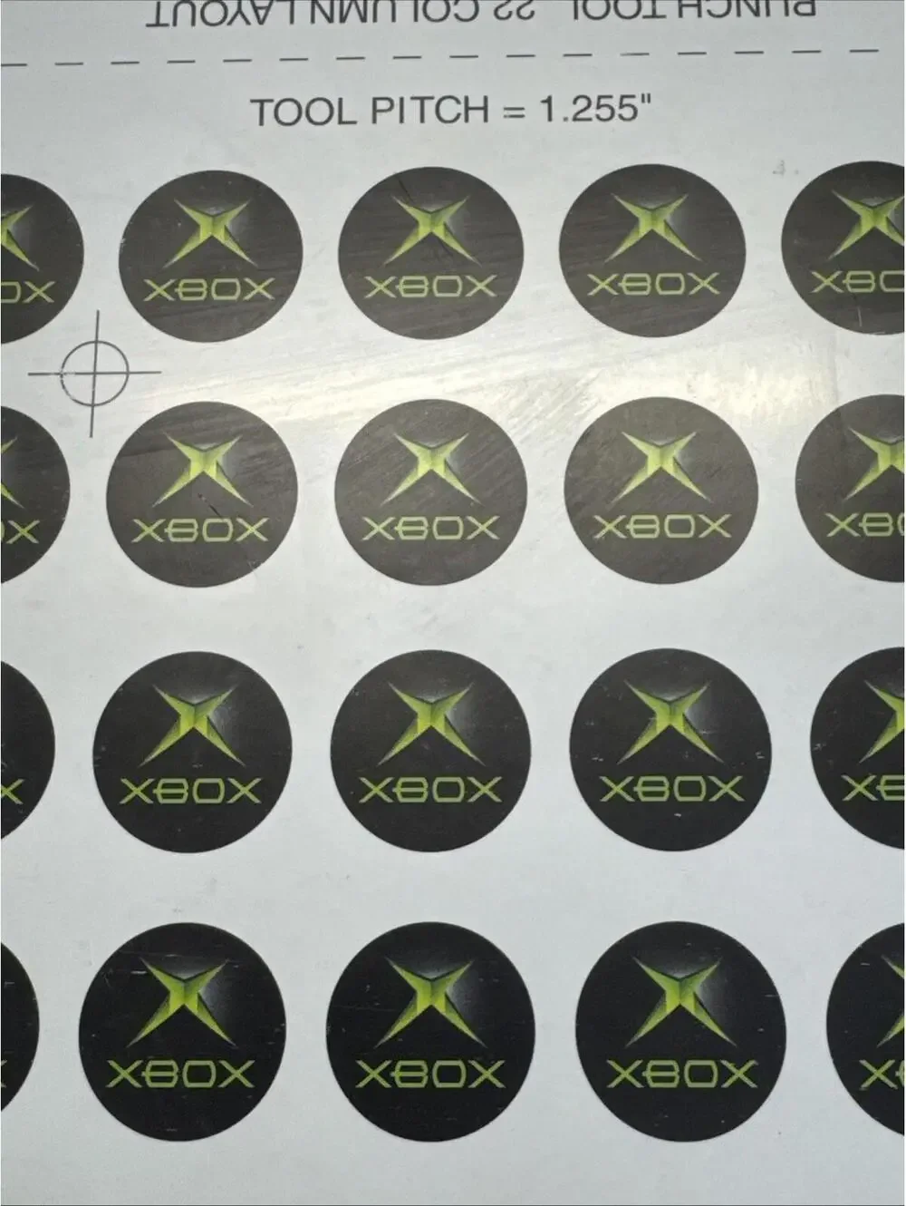2002 Microsoft XBOX Sheet Of 264 Controller 1” Original Decals 1.5 Version 17018
